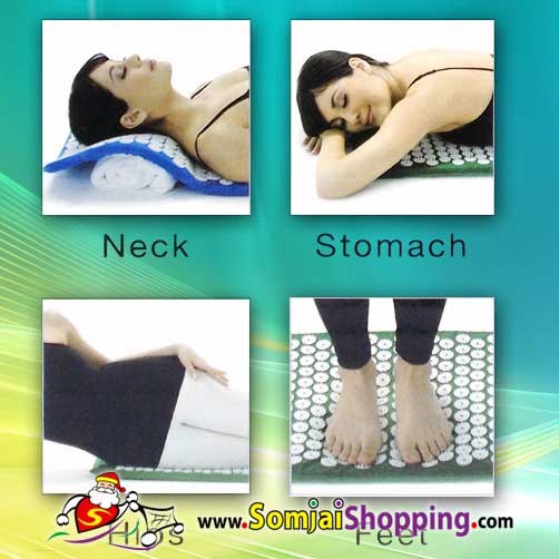 แผ่นรองกดจุดเพื่อสุขภาพ ช่วยผ่อนคลายอาการเมื่อยล้า  ความตึงเครียด Acupressure Mat 